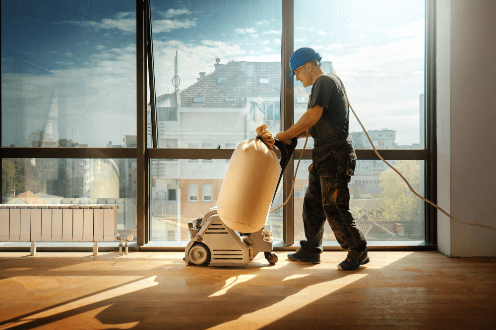 La remise en état des murs, sols, vitres, portes et sanitaires